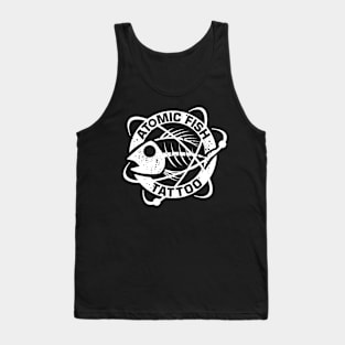 Atomic Fish Tattoo Original Solid White Tank Top